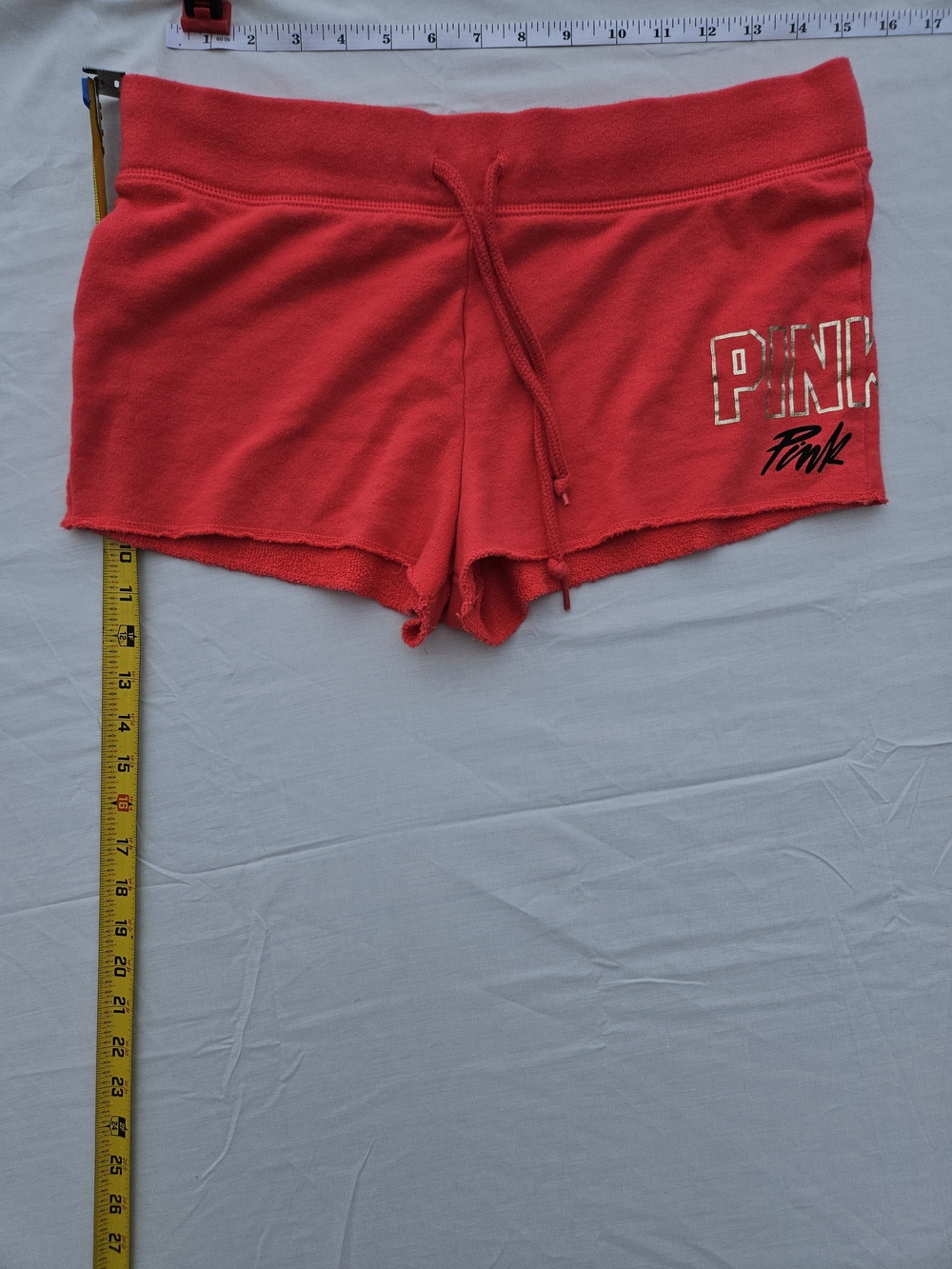 PINK Victoria's Secret Coral-pink High Waist Lounge Shorts